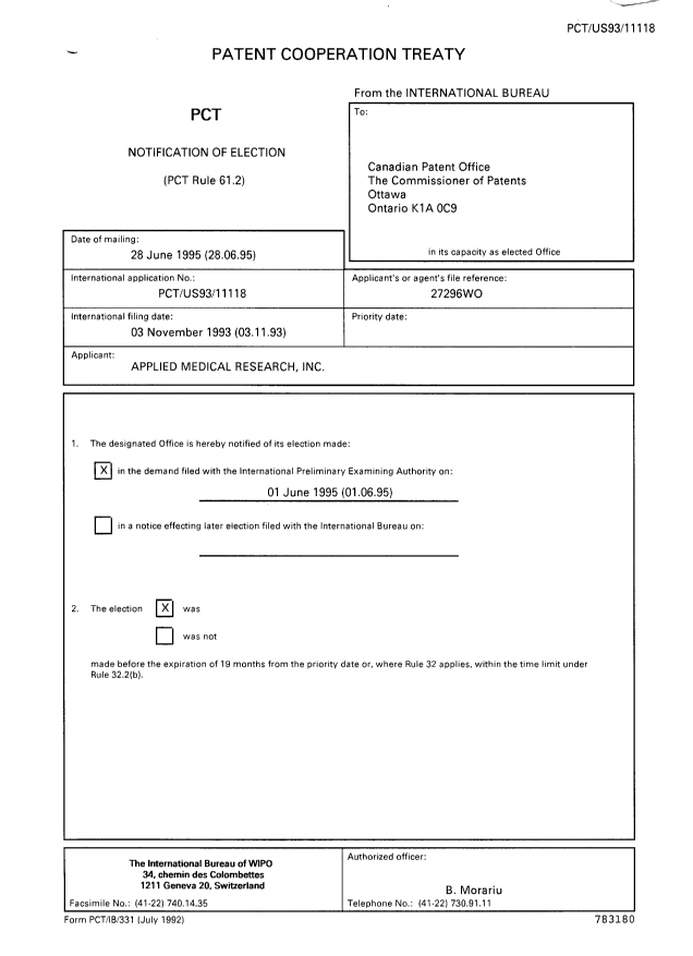 Document de brevet canadien 2175793. PCT 19960503. Image 1 de 6