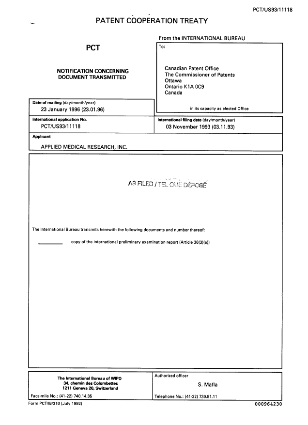 Document de brevet canadien 2175793. PCT 19960503. Image 2 de 6