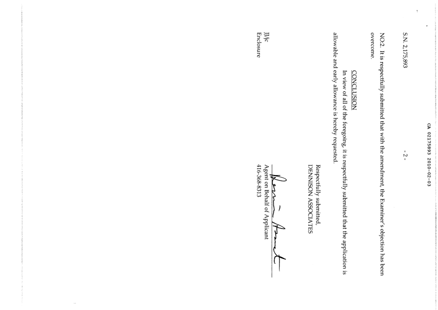 Document de brevet canadien 2175893. Poursuite-Amendment 20091203. Image 2 de 4