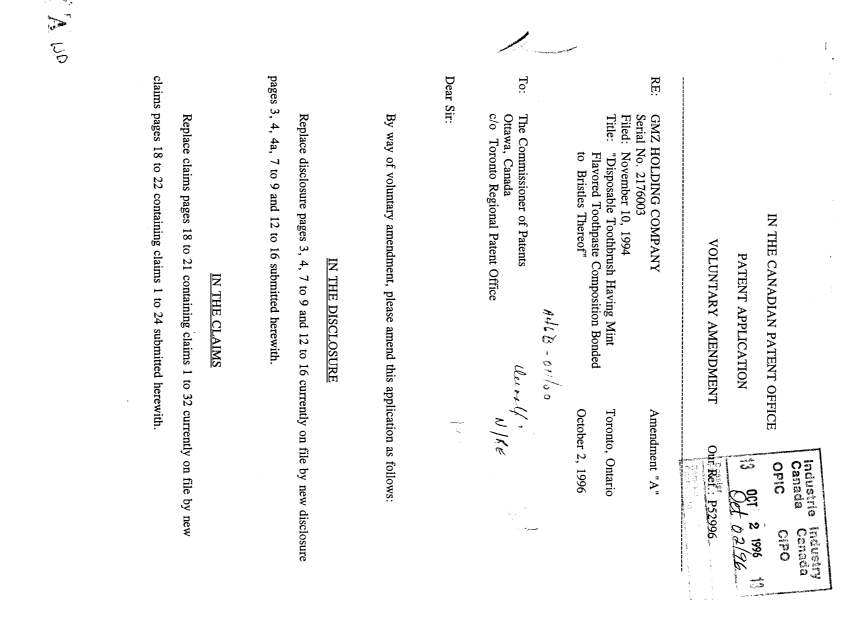 Canadian Patent Document 2176003. Prosecution-Amendment 19980601. Image 1 of 19