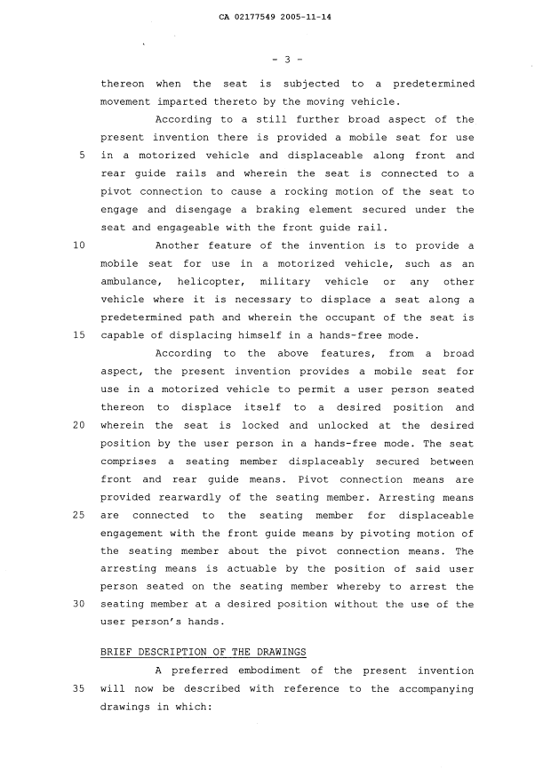 Canadian Patent Document 2177549. Correspondence 20051114. Image 2 of 5
