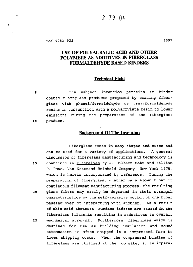Canadian Patent Document 2179104. Description 19951213. Image 1 of 27
