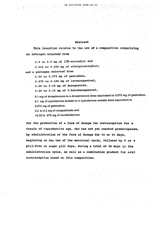 Document de brevet canadien 2179728. Abrégé 20081207. Image 1 de 1