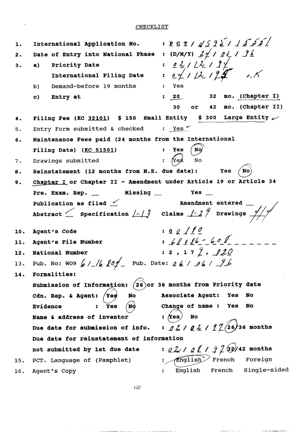 Document de brevet canadien 2179820. PCT 19960624. Image 1 de 1