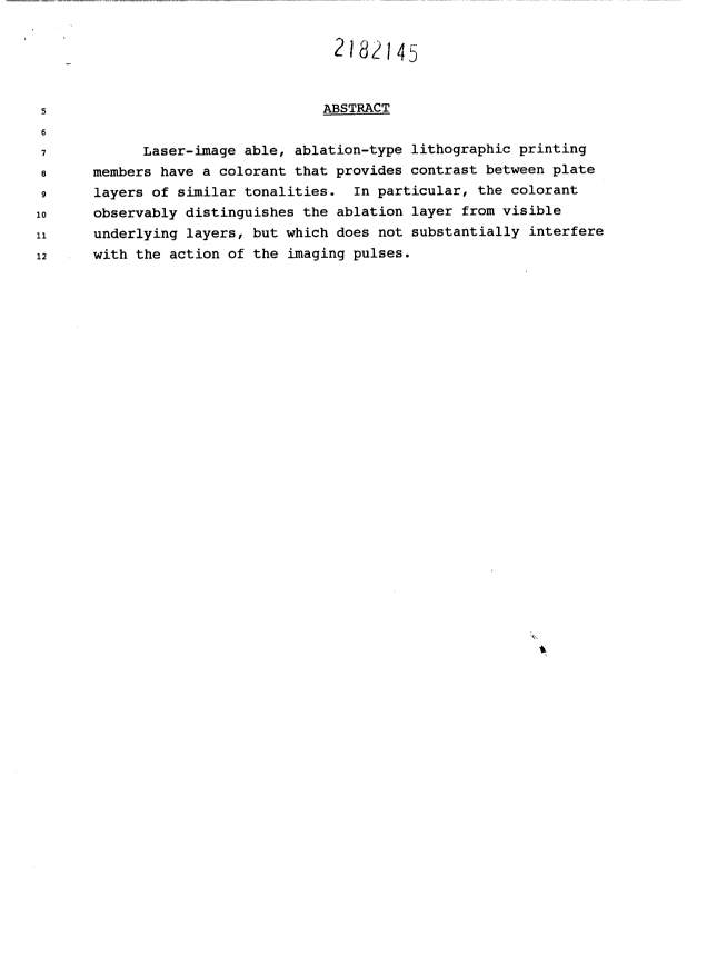 Canadian Patent Document 2182145. Abstract 19961101. Image 1 of 1
