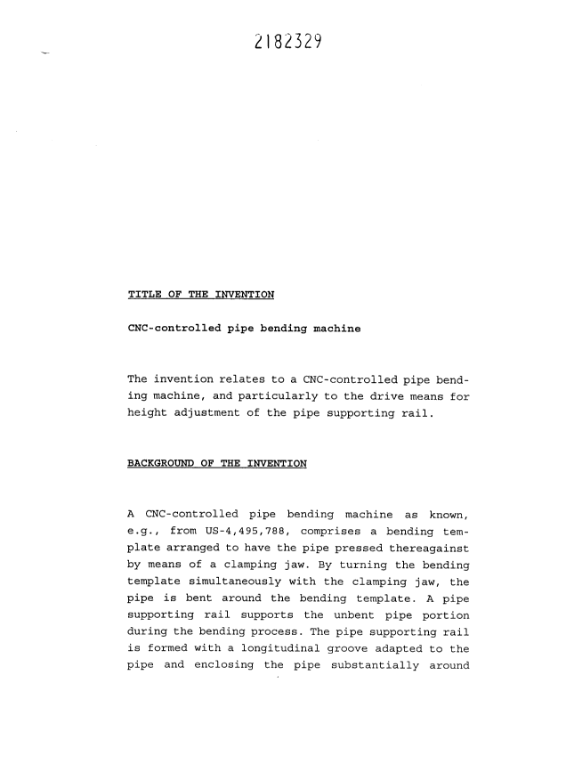 Canadian Patent Document 2182329. Description 19960730. Image 1 of 9