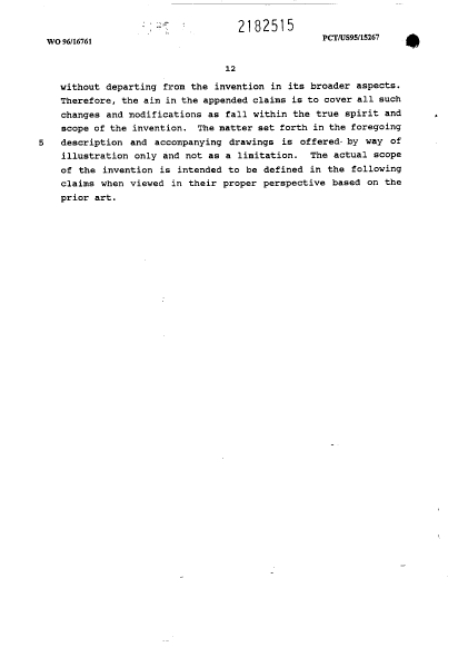 Canadian Patent Document 2182515. Description 19951129. Image 12 of 12