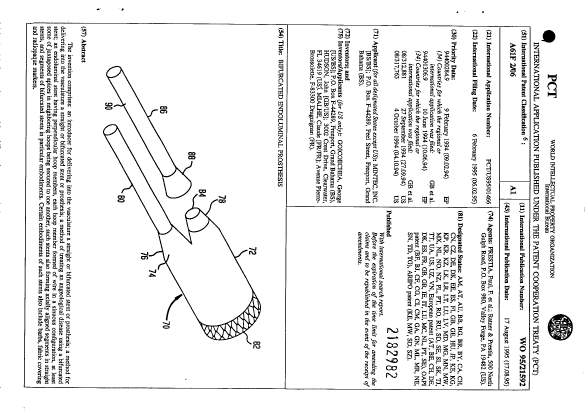 Canadian Patent Document 2182982. Abstract 19950206. Image 1 of 1
