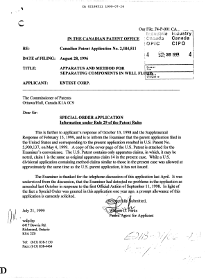 Document de brevet canadien 2184511. Poursuite-Amendment 19990726. Image 1 de 1