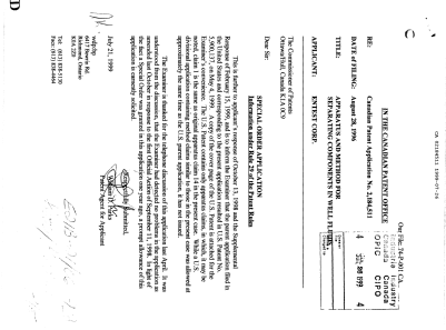 Canadian Patent Document 2184511. Prosecution-Amendment 19990726. Image 1 of 1