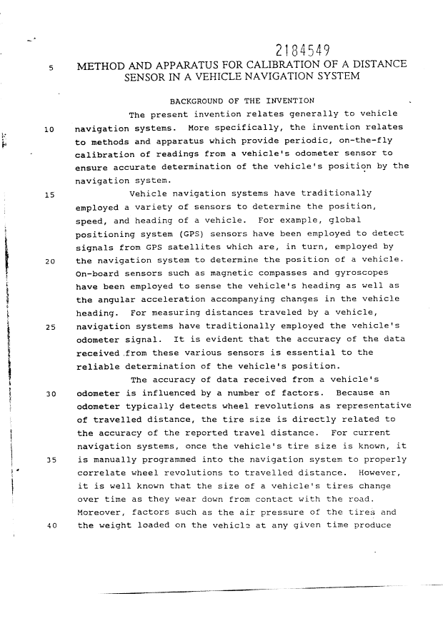 Canadian Patent Document 2184549. Description 19990113. Image 1 of 16