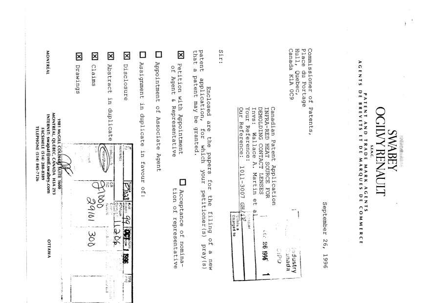 Canadian Patent Document 2186555. Assignment 19960926. Image 1 of 26
