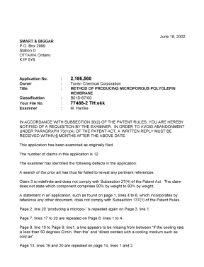 Canadian Patent Document 2186560. Prosecution-Amendment 20020618. Image 1 of 2