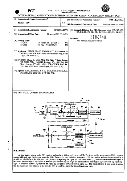 Canadian Patent Document 2186748. Abstract 19941205. Image 1 of 1