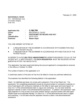 Document de brevet canadien 2186789. Poursuite-Amendment 20041221. Image 1 de 3