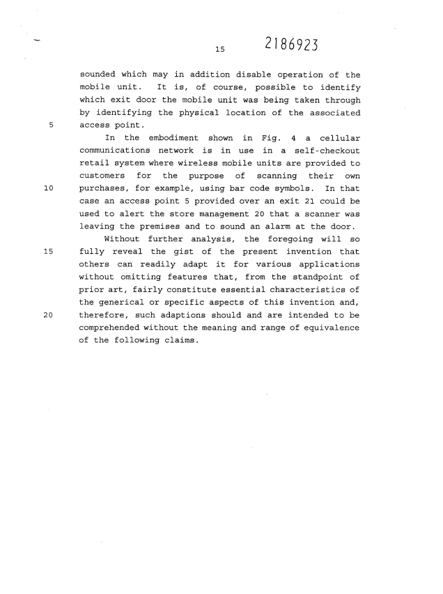 Document de brevet canadien 2186923. Description 20040903. Image 18 de 18