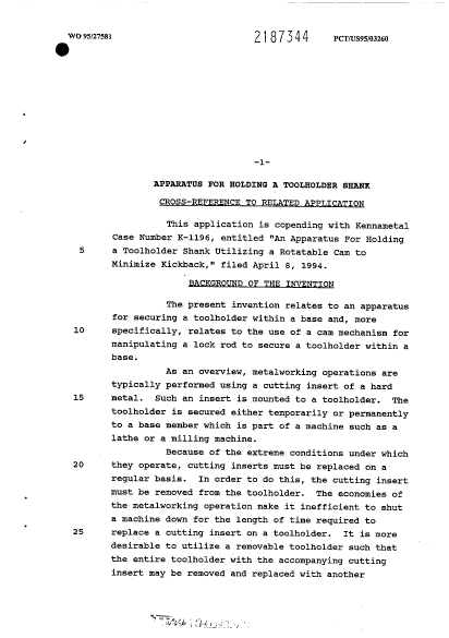 Canadian Patent Document 2187344. Description 19951019. Image 1 of 22