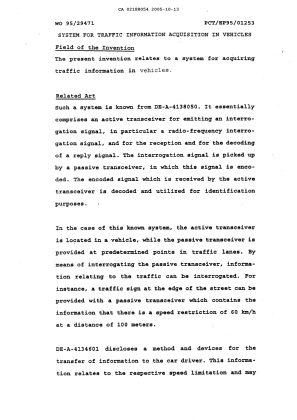 Canadian Patent Document 2188054. Description 20051013. Image 1 of 15