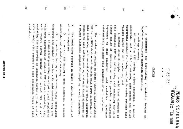 Document de brevet canadien 2188128. Revendications 19951102. Image 1 de 4