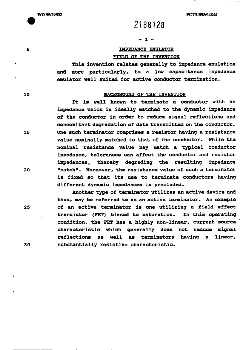Document de brevet canadien 2188128. Description 19951102. Image 1 de 10