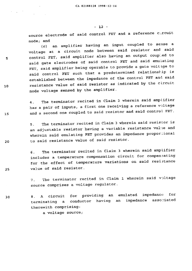 Document de brevet canadien 2188128. Revendications 19981214. Image 2 de 5