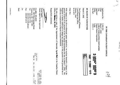 Canadian Patent Document 2189378. Correspondence 20011205. Image 1 of 8