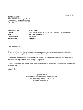 Canadian Patent Document 2189378. Correspondence 20031204. Image 1 of 1