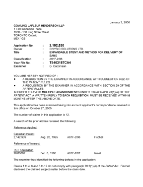 Canadian Patent Document 2192520. Prosecution-Amendment 20060103. Image 1 of 2