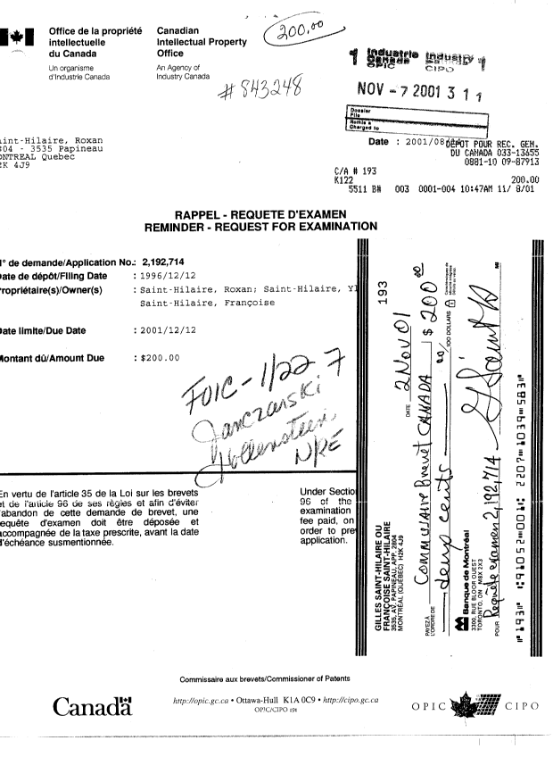 Document de brevet canadien 2192714. Poursuite-Amendment 19961211. Image 76 de 76