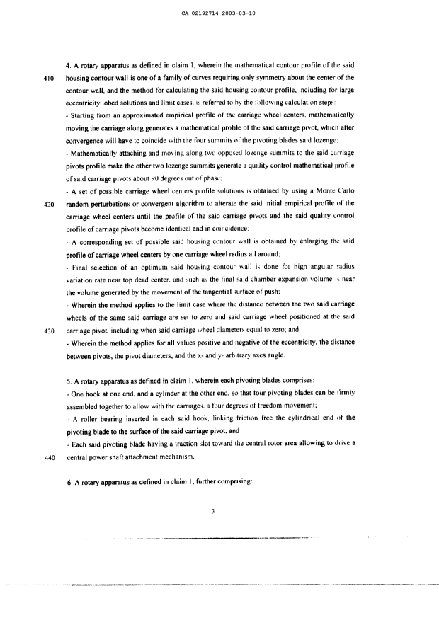 Document de brevet canadien 2192714. Revendications 20021210. Image 2 de 5