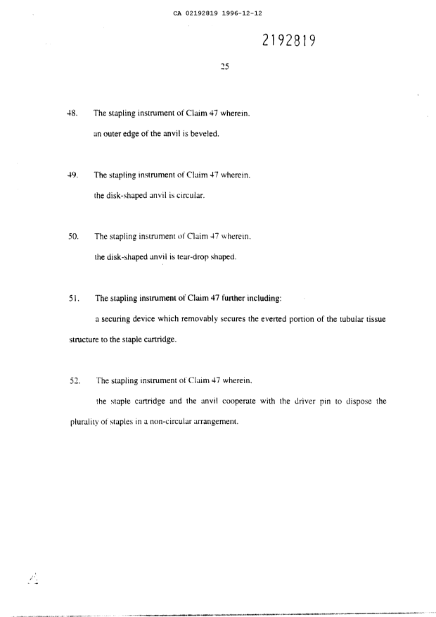 Document de brevet canadien 2192819. Revendications 19951212. Image 14 de 14