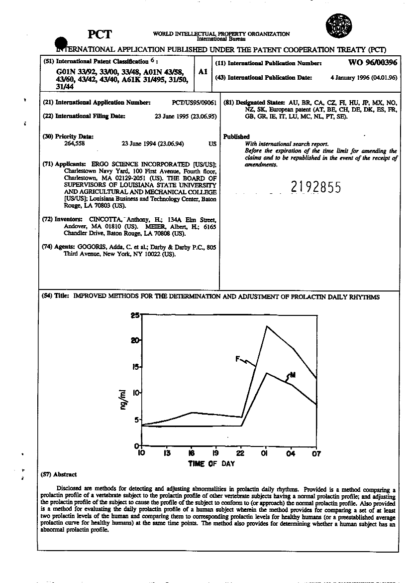 Canadian Patent Document 2192855. Abstract 19960104. Image 1 of 1