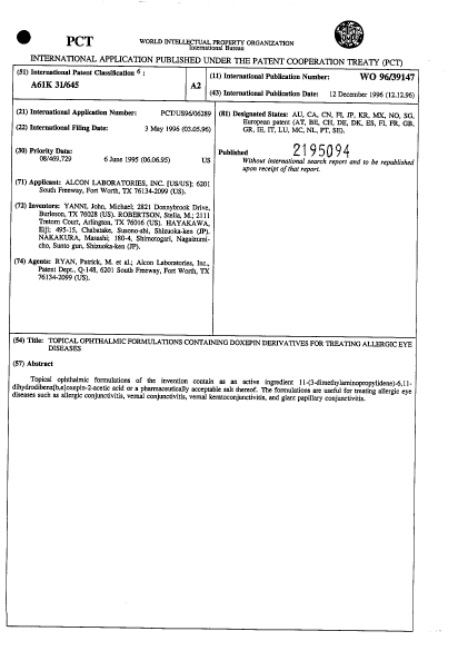 Document de brevet canadien 2195094. Abrégé 19961213. Image 1 de 1