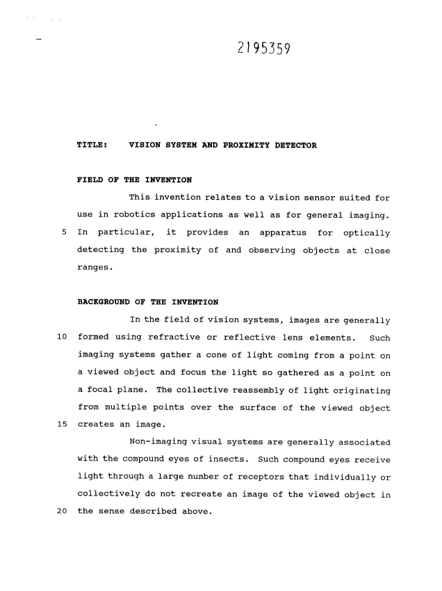 Document de brevet canadien 2195359. Description 19970502. Image 1 de 52