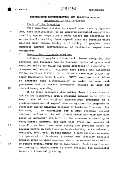 Canadian Patent Document 2195954. Description 19960208. Image 1 of 63