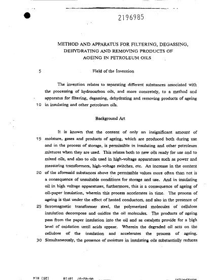 Canadian Patent Document 2196985. Description 19960530. Image 1 of 12