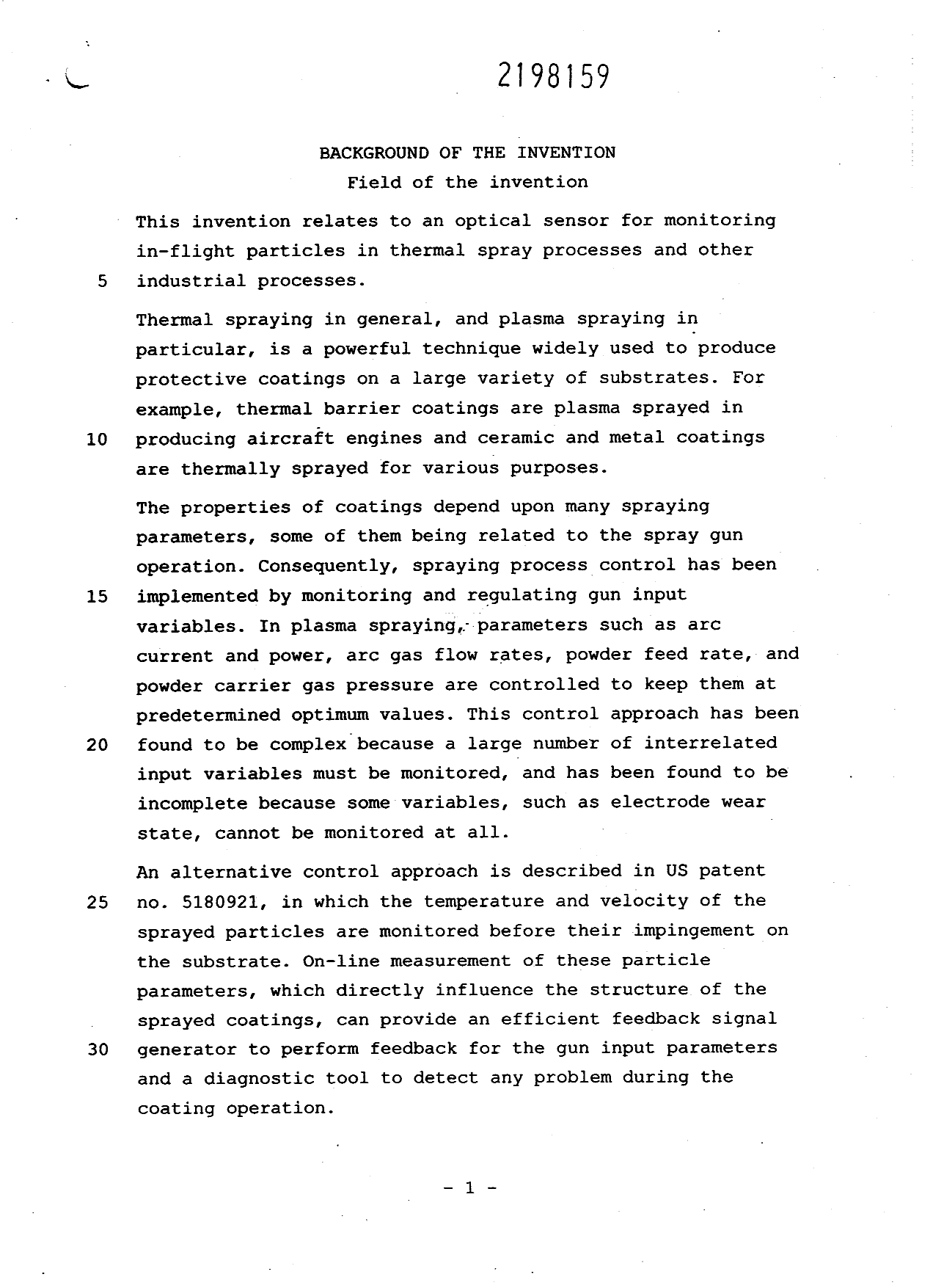 Canadian Patent Document 2198159. Description 19970526. Image 1 of 14