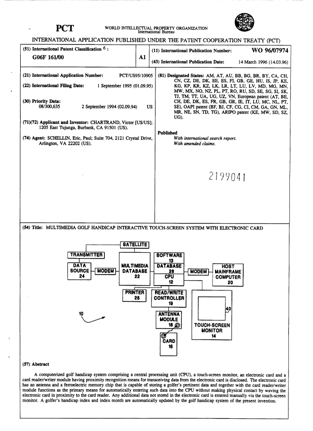 Document de brevet canadien 2199041. Abrégé 19970303. Image 1 de 1