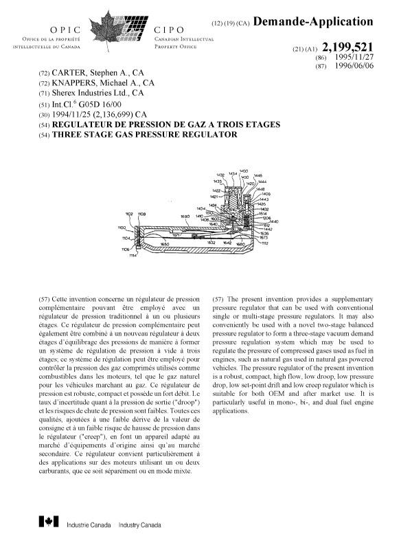 Document de brevet canadien 2199521. Page couverture 19970910. Image 1 de 1