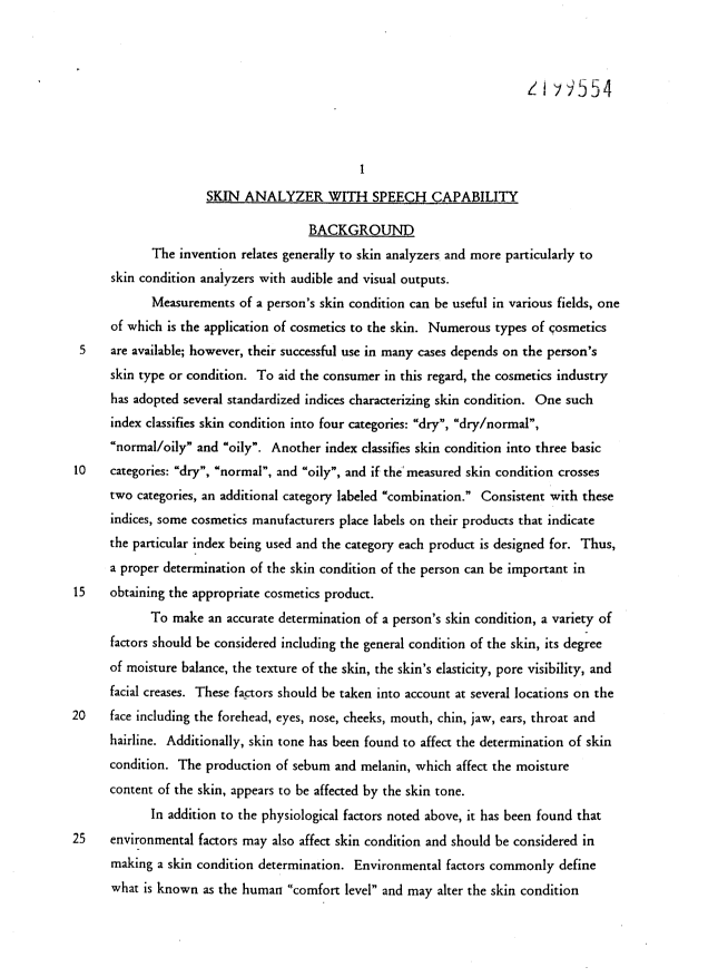 Canadian Patent Document 2199554. Description 20040826. Image 1 of 32