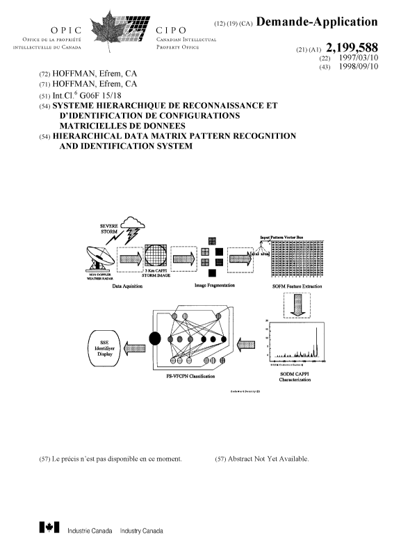 Document de brevet canadien 2199588. Page couverture 19980921. Image 1 de 1