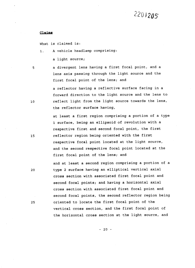 Document de brevet canadien 2201205. Revendications 19970327. Image 1 de 7