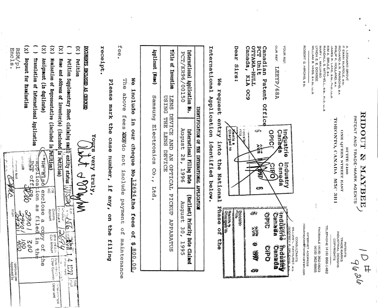 Canadian Patent Document 2202288. Assignment 19970409. Image 1 of 6