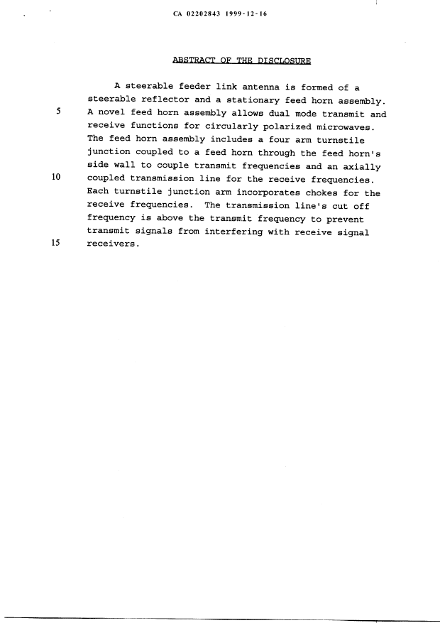 Document de brevet canadien 2202843. Abrégé 19991216. Image 1 de 1