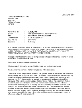 Canadian Patent Document 2205382. Prosecution-Amendment 20070116. Image 1 of 4