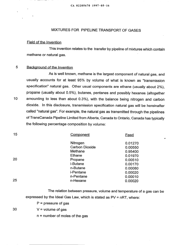 Canadian Patent Document 2205670. Description 19981204. Image 1 of 12