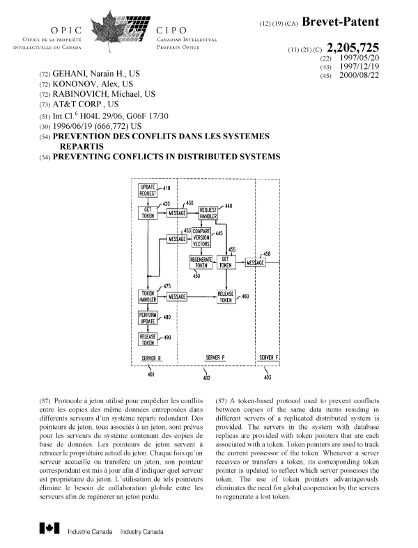 Document de brevet canadien 2205725. Page couverture 20000816. Image 1 de 1