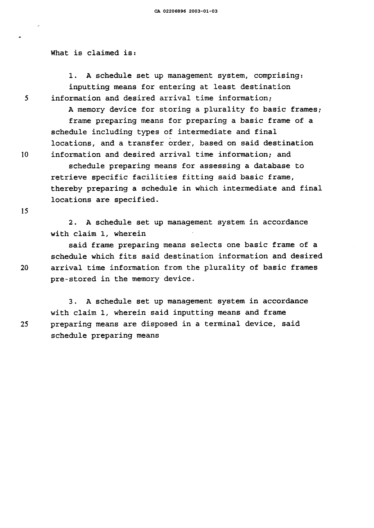 Document de brevet canadien 2206896. Revendications 20021203. Image 1 de 3