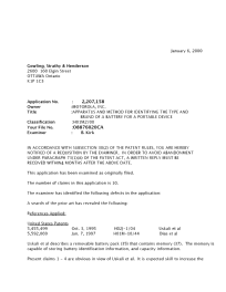 Canadian Patent Document 2207158. Prosecution-Amendment 20000106. Image 1 of 2