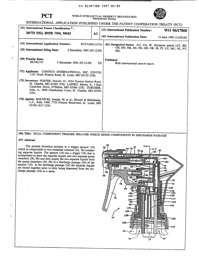 Canadian Patent Document 2207200. Abstract 19970605. Image 1 of 1